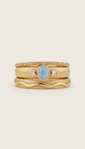 Golden Sand Textured Stacking Rings